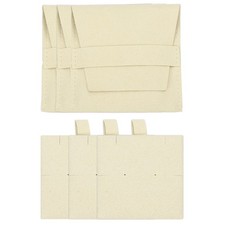 8x8 cm Microfiber Jewelry Bags with Inserts, 3 Pieces Beige