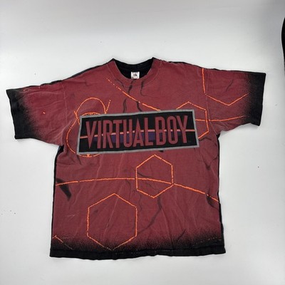 RARE Vintage Nintendo Virtual Boy Promo Shirt  XL SINGLE  AOP Double Sided