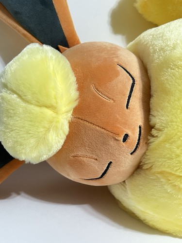 Large Sleeping Flareon Plush Pokémon Jazwares 18" Official New with Tag - Picture 2 of 14