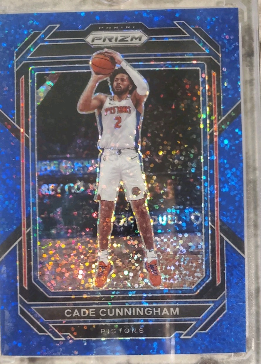 2022-23 Panini Prizm Blue Sparkle Prizm /144 Cade Cunningham #89 MINT