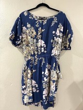 Express Dress Womens floral multicolor Mini cottagecore Size S cap sleeve Floral
