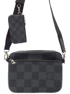 Louis Vuitton Damier Graphite 3D Trio Messenger N50017 Canvas Black #TB2560