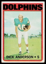 Dick Anderson, 1972 Topps, #98, Miami Dolphins,
