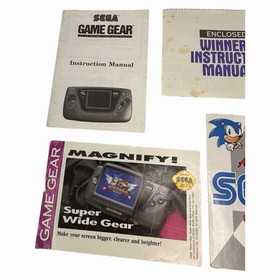 Sega Game Gear System Console Instruction Manual Booklet & Inserts Only GameGear