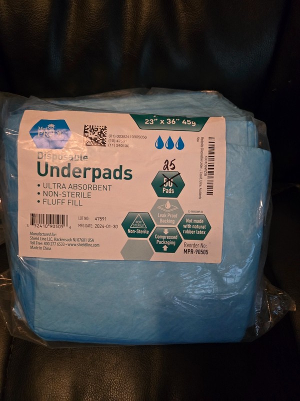 MED PRIDE Disposable Underpads 23'' X 36'' Incontinence Pads, Chux, Bed Covers