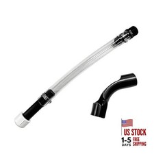 Racing Fuel Jug Hose with Bender, 14" Transparent Gas Can Fuel Filler Hose