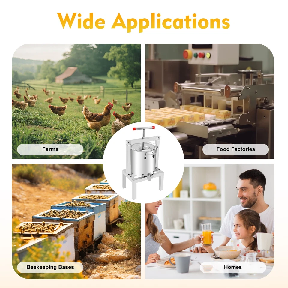 Пресс для фруктов вина сидра винограда дробилка соковыжималка для изготовления 10 л - Изображение 4 из 4