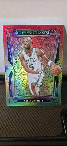 Kevin Garnett 2023-24 Panini Obsidian Electric Etch Green Yellow Red /75 #39