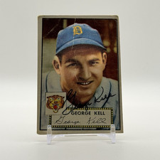 Topps 1952 Topps George Kell Detroit Tigers #246 Base Set Autographed Card