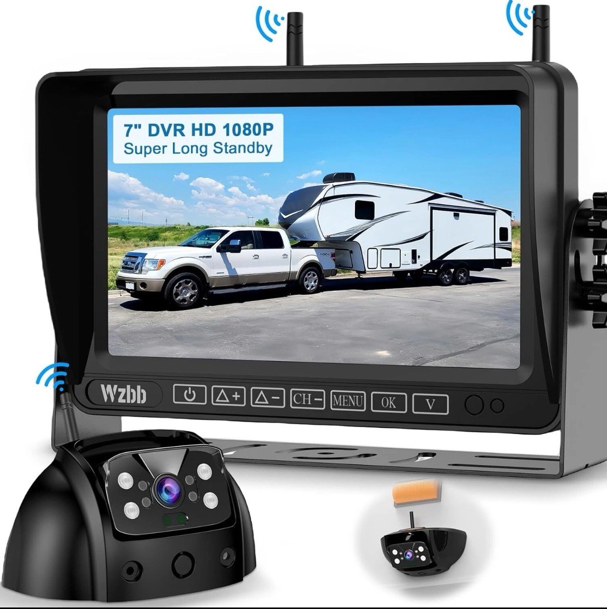 Wireless Backup Camera System for RVs and Trucks  7-Inch HD 