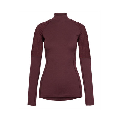 JOHAUG Elevate Merino Woll Halbzip Langarm Sport Shirt Violett M