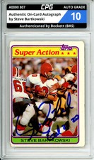 Authentic On-Card Autograph Signed by Steve Bartkowski CPG Auto Grade 10
