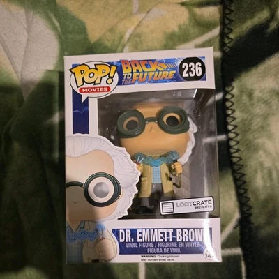 Funko Pop 236 Dr. Emmett Brown Back to the future lootcrate exclusive - Photo 1/4
