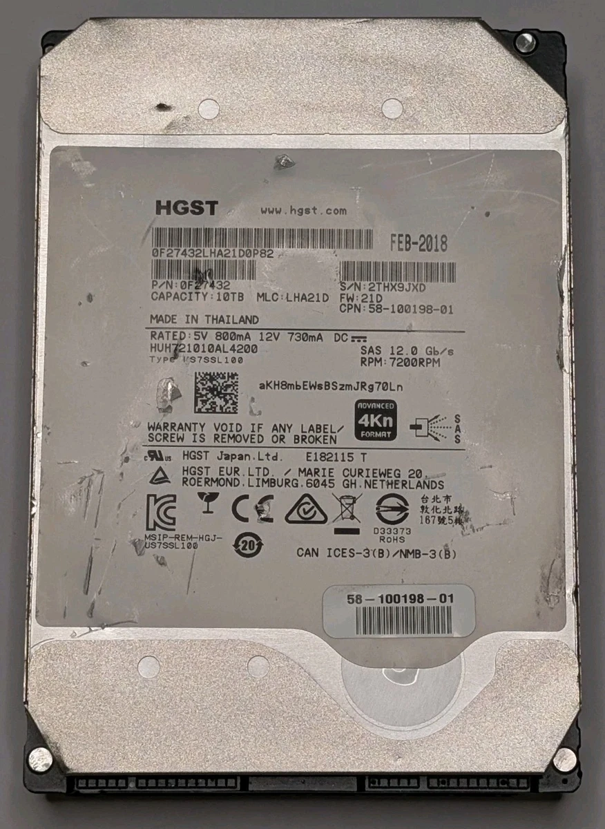 SAS Internal Hard Disk Drives 10 TB Storage Capacity for sale - eBay