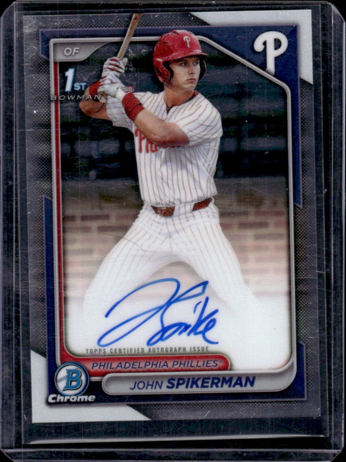 2024 Bowman Draft John Spikerman Chrome Auto 1st Prospect #CPA-JSP Phillies