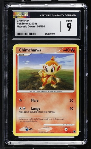 Chimchar graded CGC 9 for sale on eBay