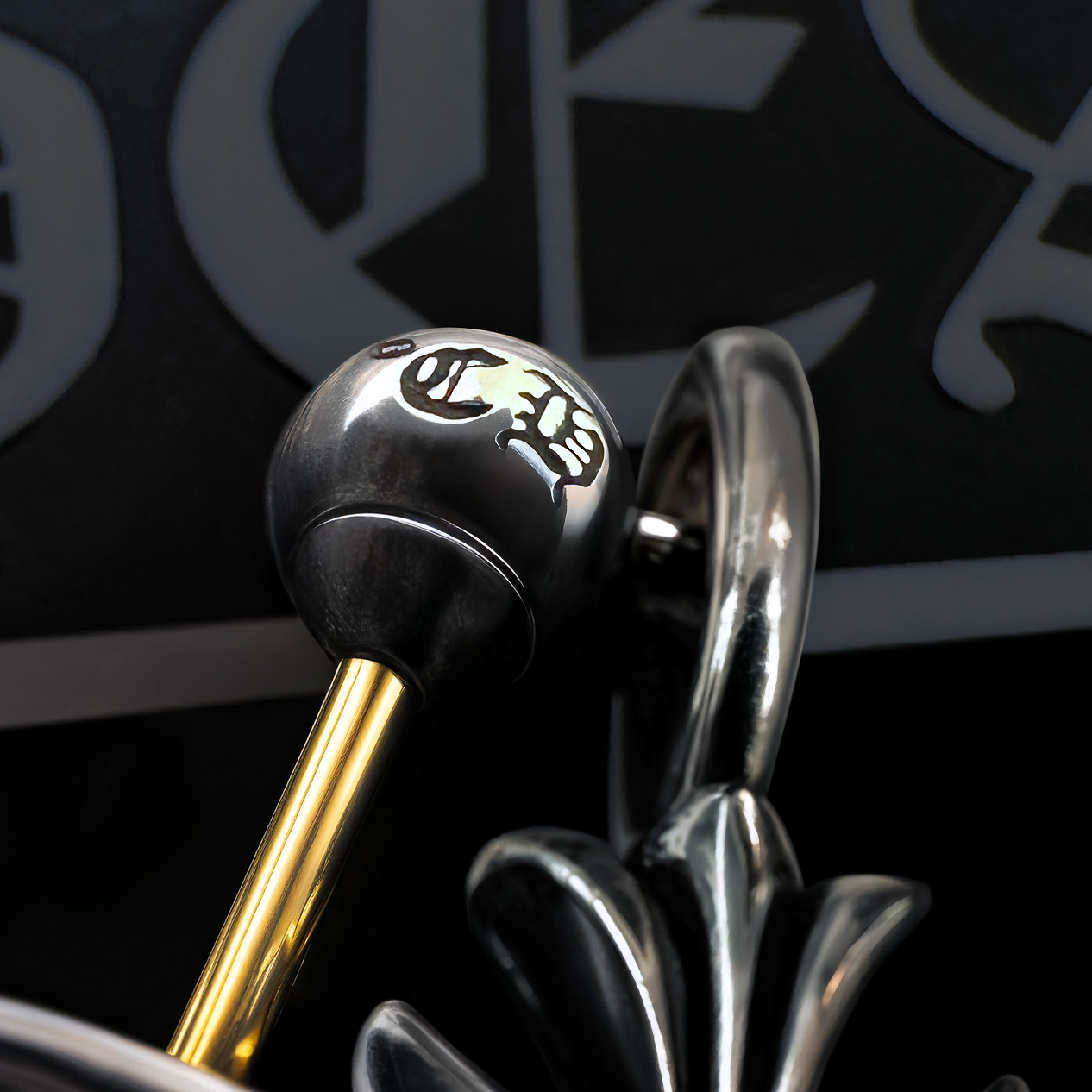 Authentic Chrome Hearts Small Dangling Cross Earr… - image 2