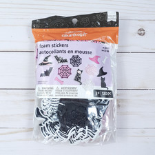 Halloween Foam Stickers 120 Count Witch Hat Spider Web Bat Teacher Classroom