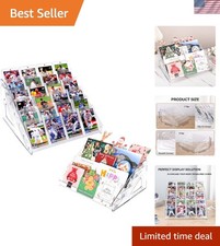 Versatile 5 Tier Acrylic Card Display Stand for Trading, PSA, and Business Cards