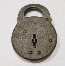 Vintage Samson Eight Lever Padlock Lock No Key