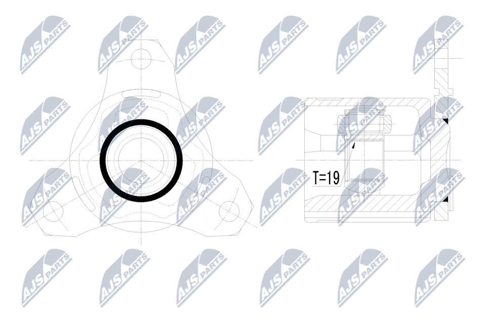 Hardy Disc,Longitudinal Wave Prop Shaft Fits for Vauxhall Mokka 4X4 12 Rear,L = - Image 7