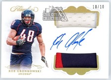 Rob Gronkowski 2020 Panini Flawless Collegiate Gold Dual Patch Auto Card 10/10