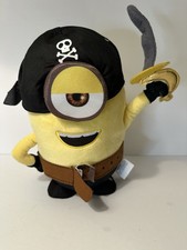 Halloween Gemmy Minions 12  Animated With Pirate Costume Side Stepper Plush