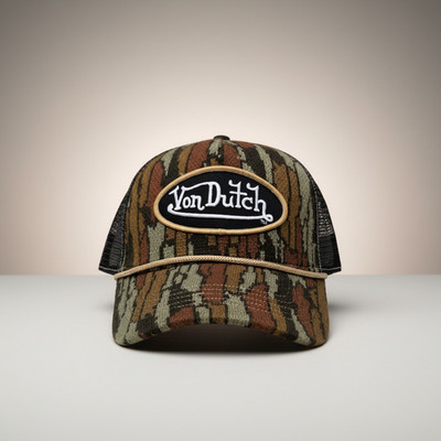 Von Dutch Stealth Stitch Camo Trucker Hat Camouflage Rope  display picture 1