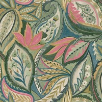 Paisley Florale BläTter Tapete Botanische Wand Holden Dekor 13440 GrüN/Pink