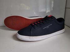 TOMMY HILFIGER DESIGNER UK 7 EU 41 MENS NAVY WHITE CASUAL TRAINERS SHOES