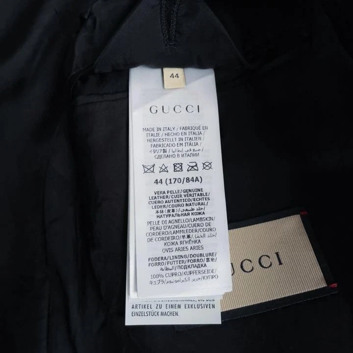 Giacca sartoriale Gucci 21Aw Gg Monogram in pelle