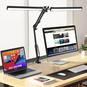 LED Lampe de bureau réglable à bras avec lampe de bureau de lecture de lampe de poche