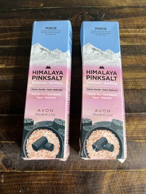 2 Pack Perioe Himalaya Pinksalt Toothpaste Charcoal Fluoride Free Vegan 100g