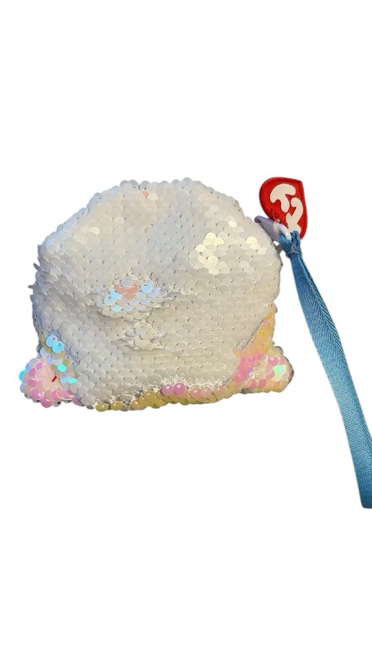 TY Moda Lentejuelas Muñequera Monedero ICY el Sello Blanco Nuevo Foto 3 de 4