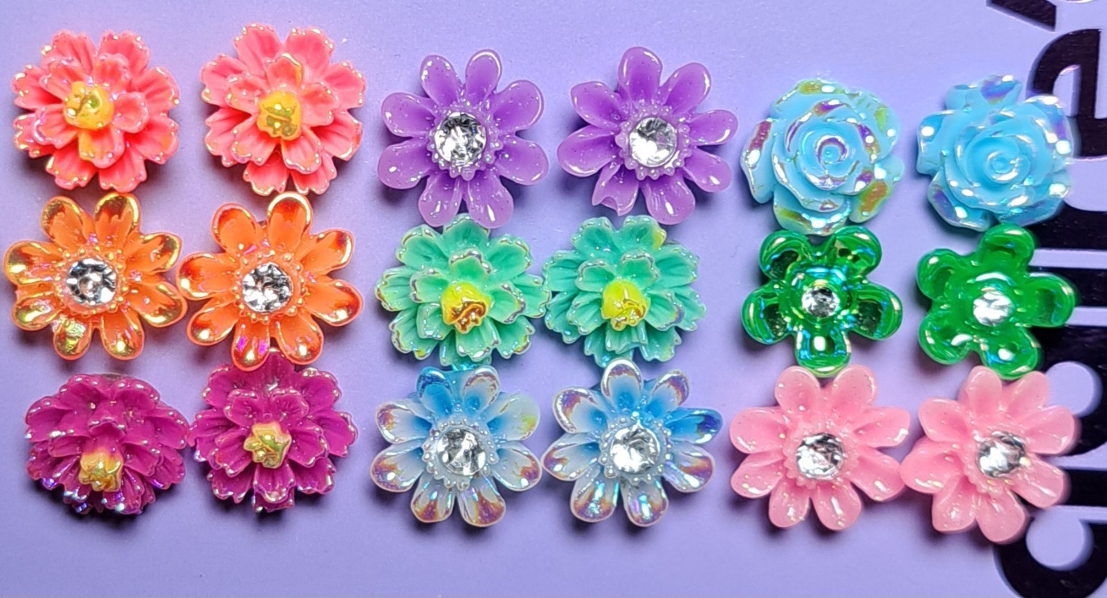 Flower Theme Earrings Stud 18 Pair Claire's Sensitive Solutions