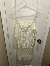 Victoria's Secret Vintage 70s Sz M Slip Dress Nightgown Gold Crown Label