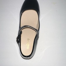 Women's Black Patent Mary Jane Block Heel Round Toe Ankle Strap price till Jul 5