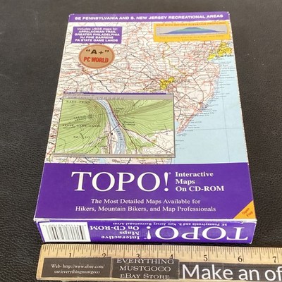 1999 TOPO! Interactive Maps SE PENNSYLVANIA S NEW JERSEY REC AREAS PHILA CD-ROM