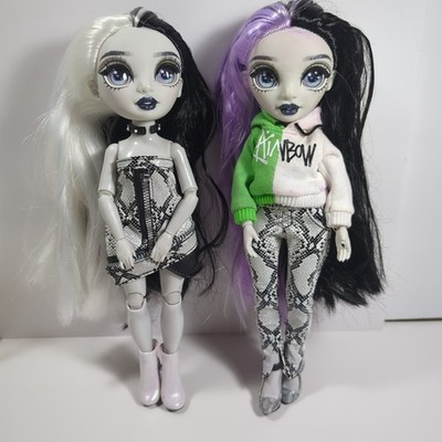 2 Shadow High Heather Grayson Doll OOAK purple White Black Hair Snake Skin MGA