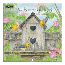 Companies Birds In The Garden 2026 Mini Wall Calendar 7'' X 7'' 12-Month Cale...