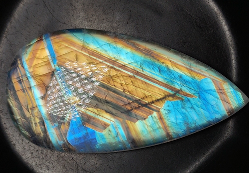 6A Quality Rainbow Moonstone Very Amazing Multi Falshy Fire Pear Shape 34X66 MM - Picture 2 of 18