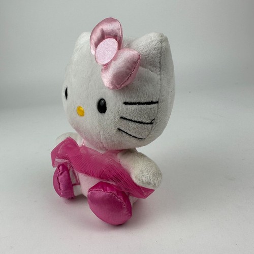 Hello Kitty Ballerina Stofftier Plüsch mit rosa Tutu & Schleife 5,5 Zoll Sanrio 2012 - Bild 2 von 16