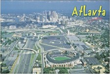 Downtown Atlanta, Georgia Turner Field Baseball Stadium with Unique Parking Lot