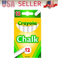 Brand New Crayola White Chalk 12 Each 51-0320 super cool modern perfect size W