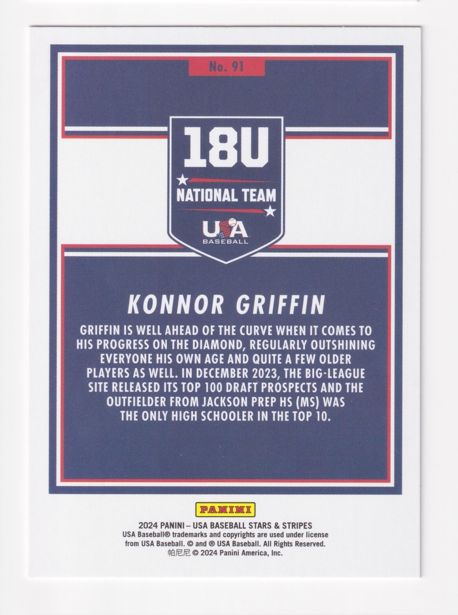 2024 Panini USA Stars & Stripes #91 KONNOR GRIFFIN RC Rookie