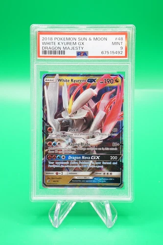 2018 Pokemon Sun and Moon Dragon Majesty Full Art #48 White Kyurem GX PSA 9 ES6