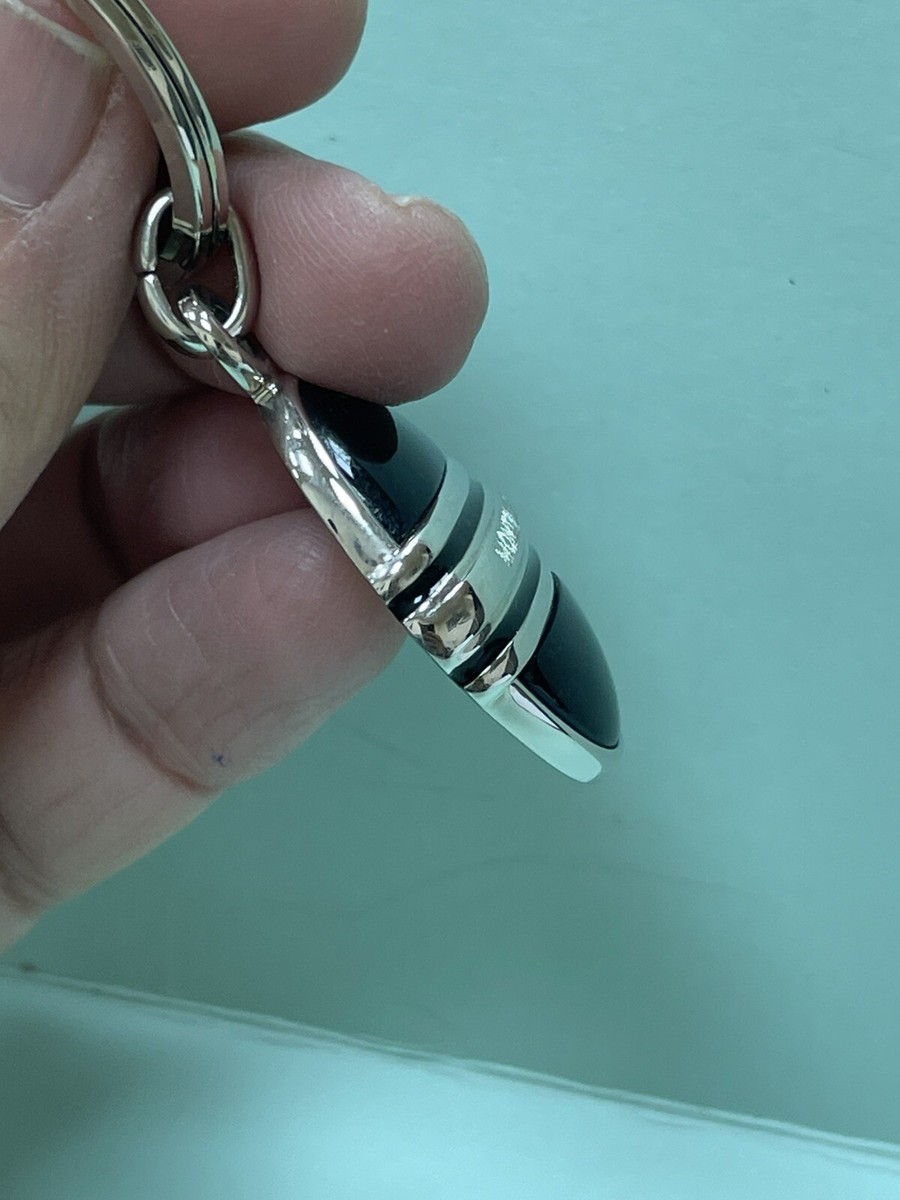 Authentic MONTBLANC EXUPERY LA PETIT PRINCE Key Ring black LACQUER