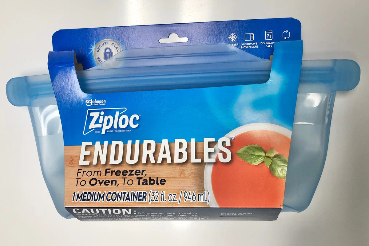 ONE Ziploc Endurables Medium Container Reusable Silicone Bags and Food  Storage