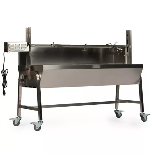 Ash & Ember 25W Stainless Steel BBQ Rotisserie Grill with Windscreen