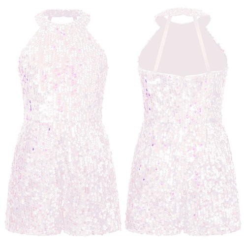 Kids Girls Sleeveless Jumpsuit Pageant Integrated Party Siamese One-Piece Suit - Picture 35 of 44